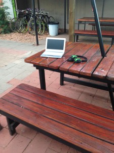 Backpacker guest's abandoned laptop